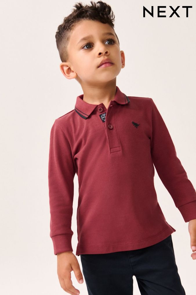 Boys Red Polo Shirts Red Plain Striped Polo Shirts Next
