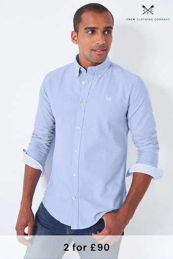 Crew Clothing Company Blue Cotton Classic Shirt (N78082) | £55