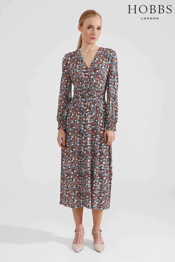 Buy Women s 12 Red Hobbs Style Cheat Midi Long Sleeve Dresses Online ArvindShops