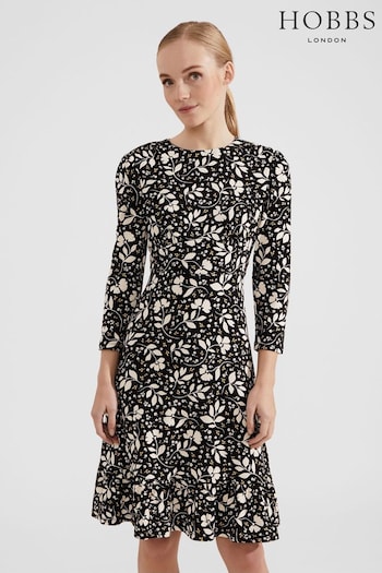 Hobbs Ami Jersey Black Dress (N78097) | £89