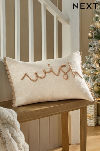 Natural Wish Christmas Rectangular Cushion (N78111) | £20