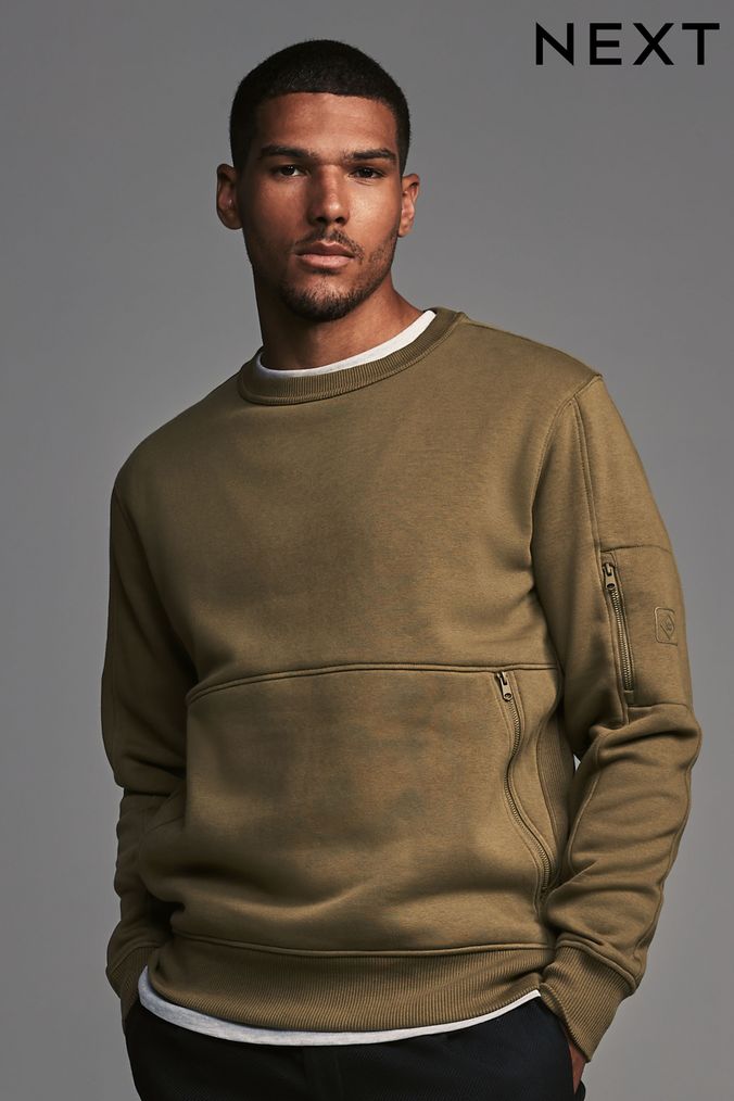 Green crew sweatshirt outlet