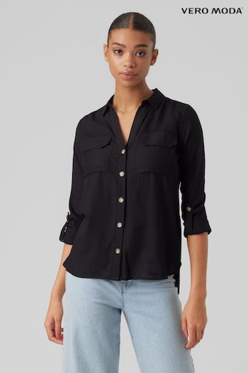 VERO MODA Black Button Up Shirt (N78205) | £26