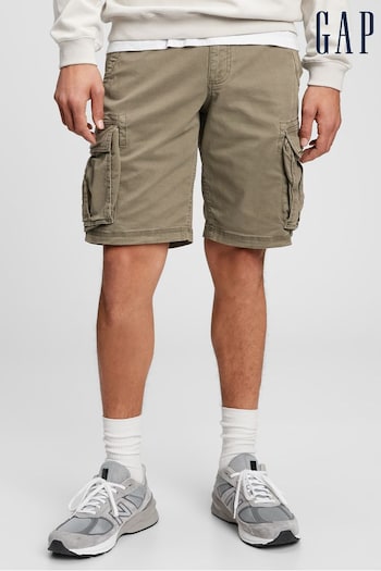 Gap Khaki Green Cotton Twill Cargo Shorts cotton-modal (N78287) | £40