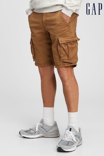 Gap Tan Brown Cotton Twill Cargo fits Shorts (N78288) | £40