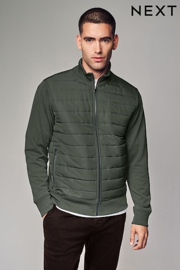 Green Hybrid Funnel Neck Jacket (N78314) | £48