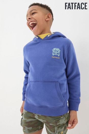 FatFace Blue Graphic Popover Hoodie (N78357) | £26