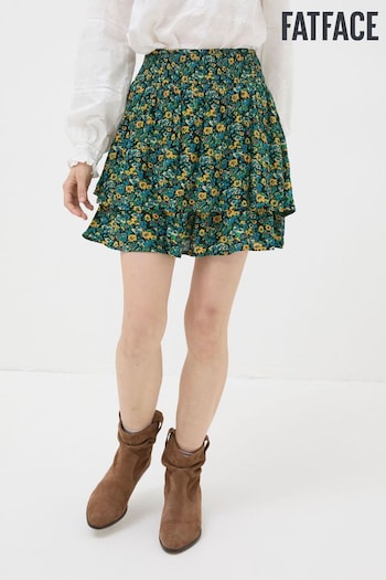 FatFace Green Ali Spring Floral Skirt (N78358) | £46