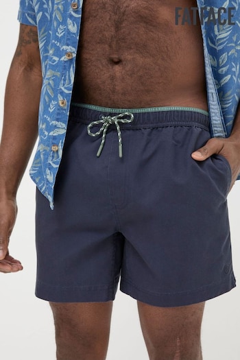 FatFace Blue Trevose Plain Swim Topman Shorts (N78374) | £35