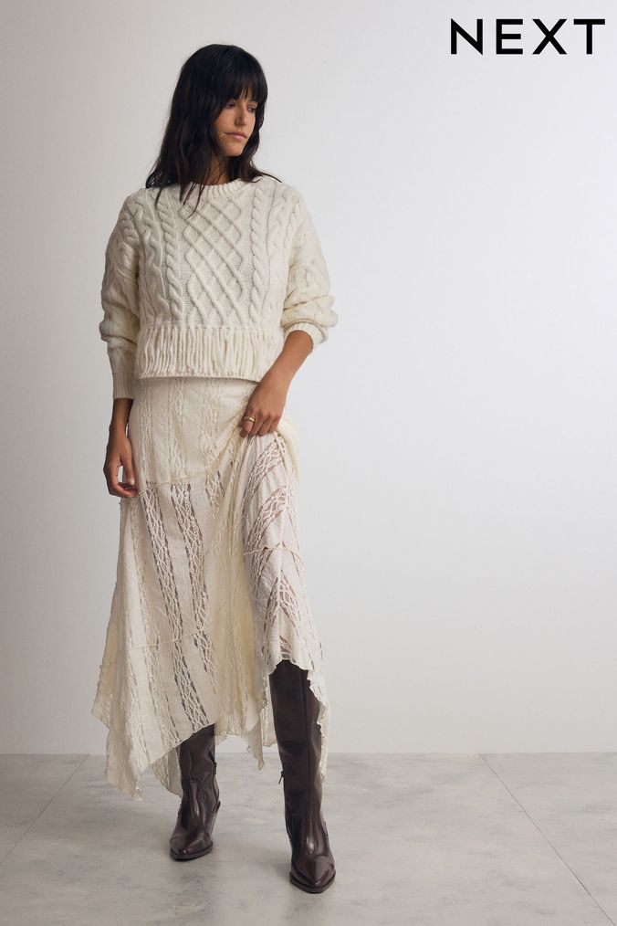 Buy Women s Skirts Cream Online Next UK