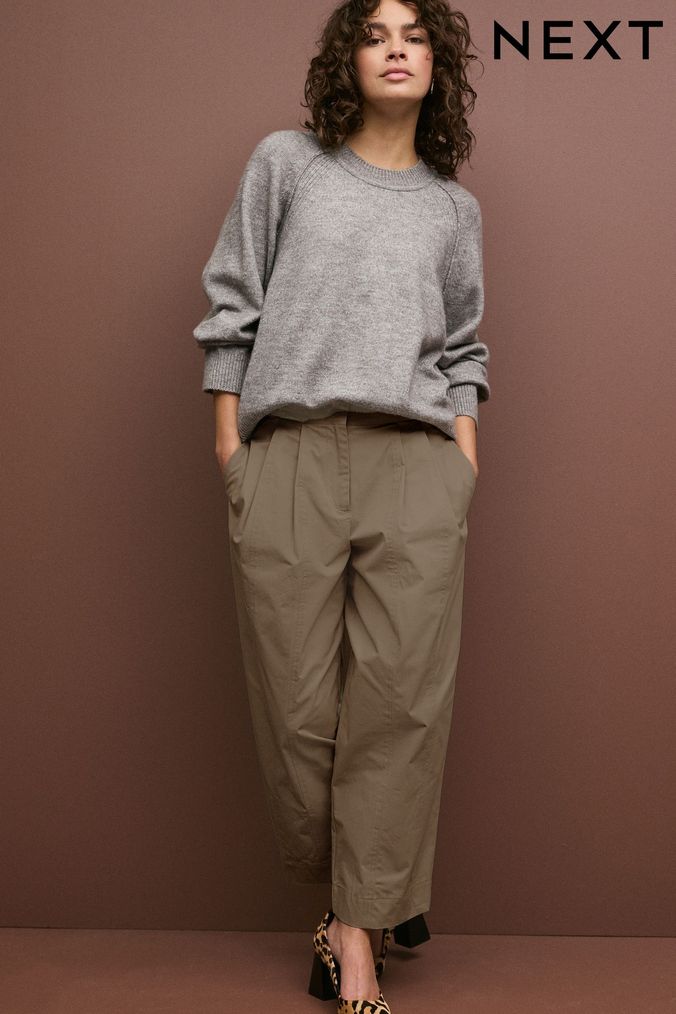 Buy Women s 100 Cotton Casual Trousers Online Next UK