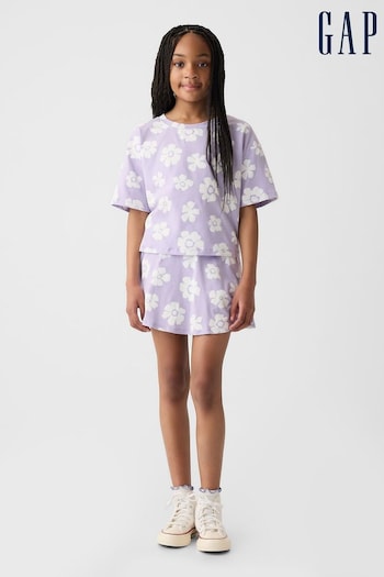 Gap Purple Floral Skort Print Outfit Set (4-13yrs) (N78591) | £25