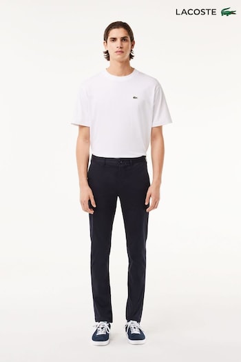 Lacoste Slim Fit Navy Blue Stretch Chino The Trousers (N78681) | £125