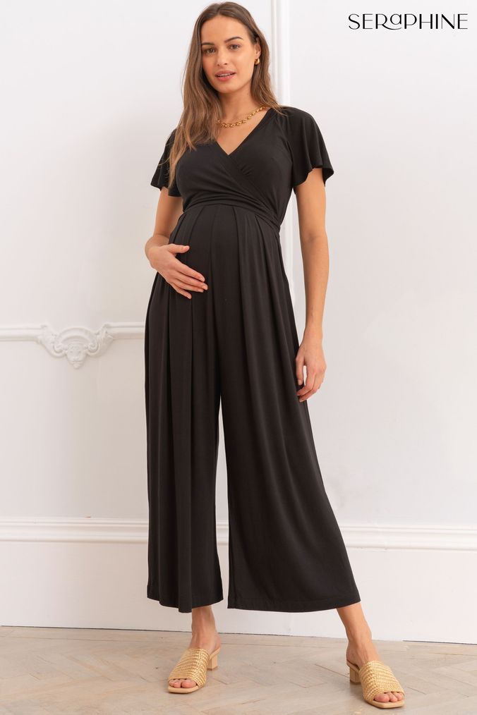 Women s Maternity Jumpsuit Culotte Wrap Jumpsuit Next Official Site