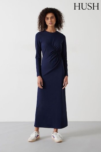 Hush Blue Frankie Gather Maxi Dress (N78817) | £89