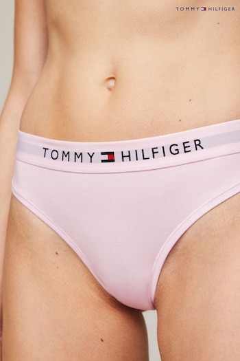 Tommy canvas Hilfiger Pink Thongs (N79055) | £18