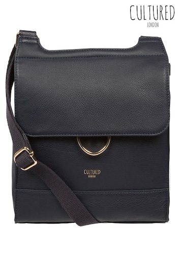 Cultured London Covent Leather Cross-Body Dark Bag (N79326) | £36