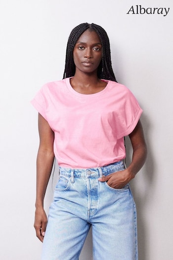 Albaray Pink Roll Back T-Shirt (N79357) | £29