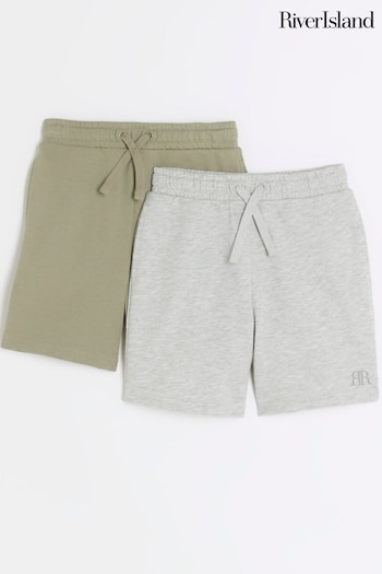River Island Grey Boys Marl Multipack Jersey Short (N79372) | £15