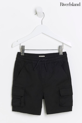 River Island Black Boys Cargo Shorts (N79383) | £16