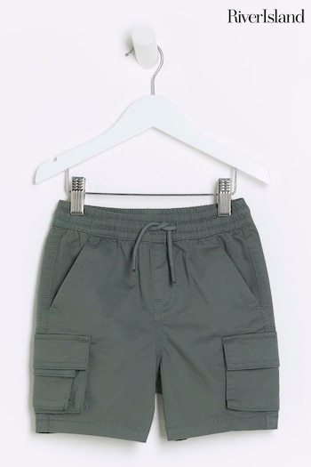River Island Green Mini Boys biker Shorts (N79394) | £16