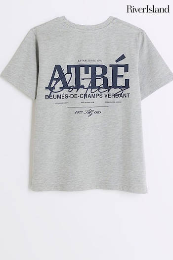River Island Grey Boys Marl Atre T-Shirt (N79395) | £14