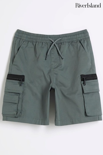 River Island Green Cargo Boys Shorts (N79448) | £18 - £22