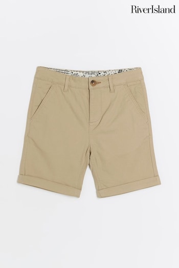 River Island Natural Boys Laundered Chino Shorts (N79461) | £15 - £18