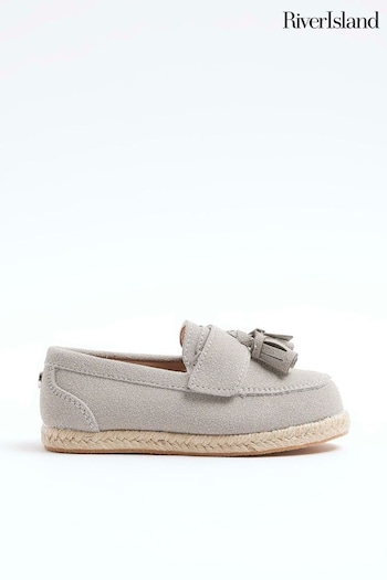 River Island Grey Lifestyle Espadrille Loafers (N79475) | £24