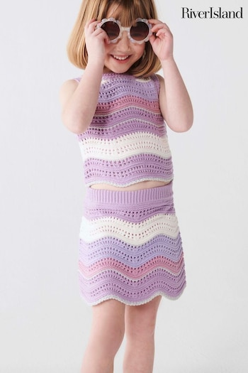 River Island Purple Mini Girls Wave Crochet Set (N79512) | £32