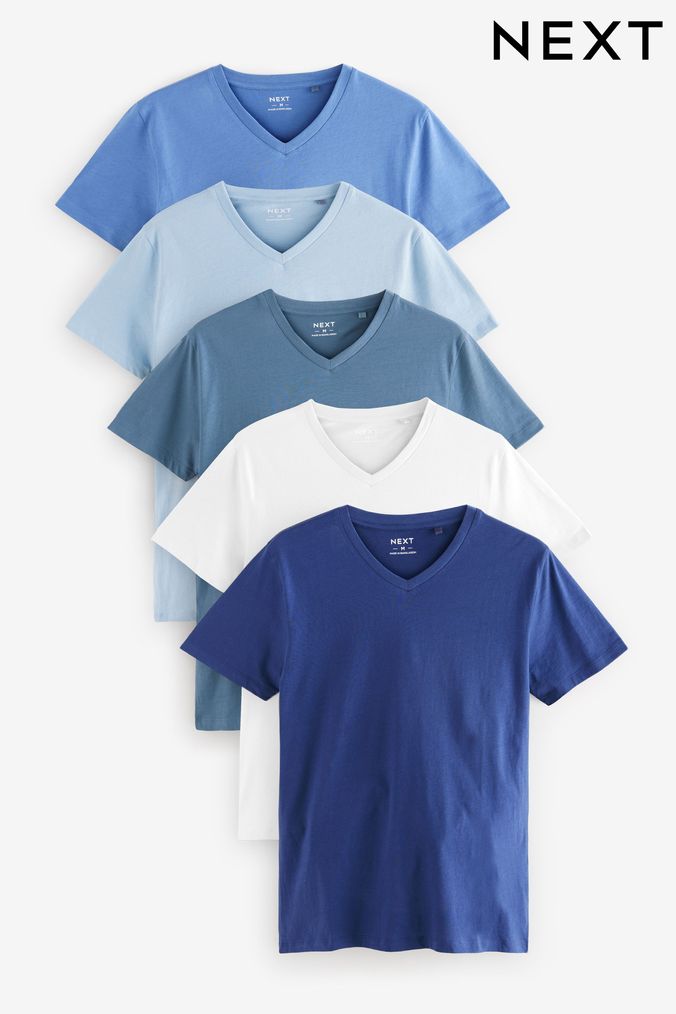 Buy Men s T Shirts V Neck Plain Tops Online Next UK