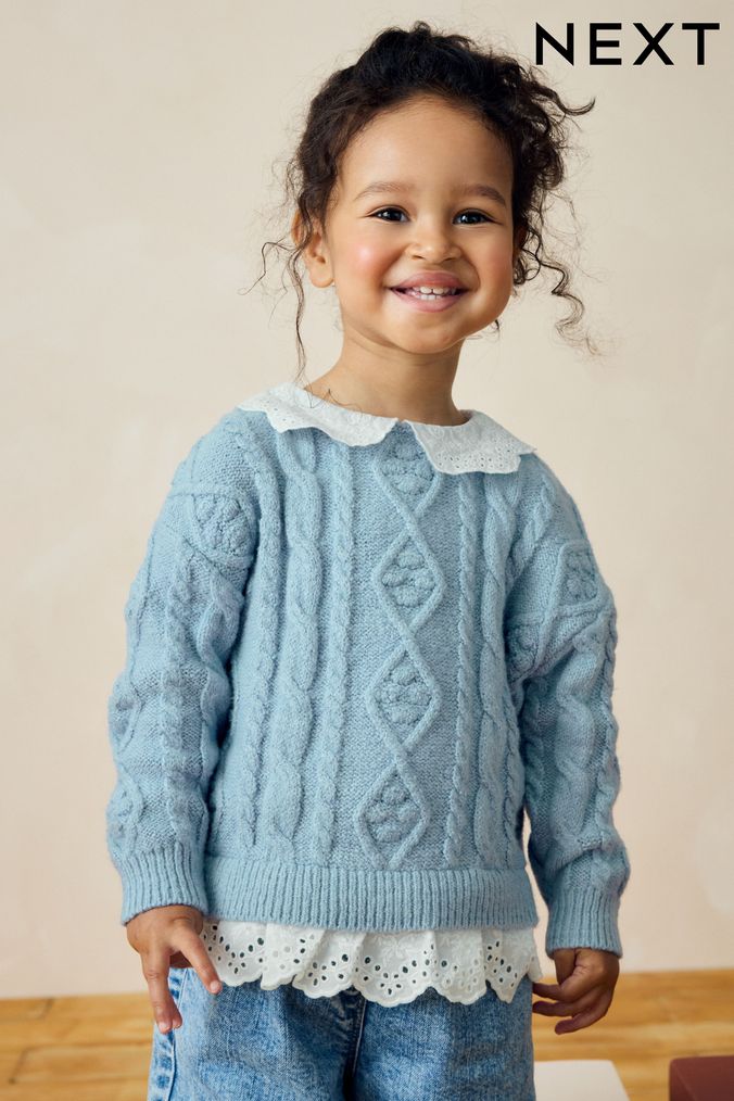 Buy Girls Jumpers Blue Knitwear Online Next UK