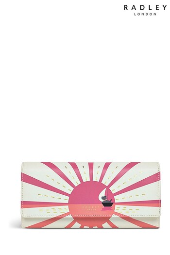 Radley London Sailing Into The Sunset Large Flapover Matinee White Purse (N79927) | £99