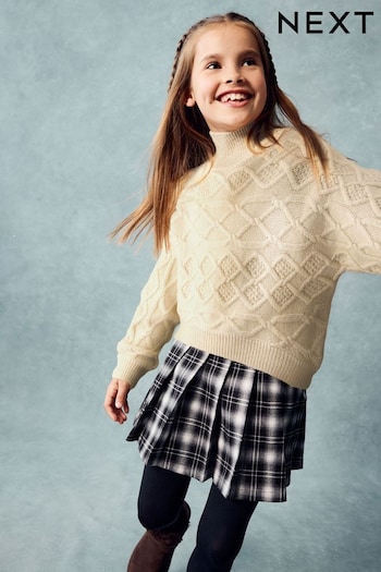 Ecru Cable Boxy Jumper (3-16yrs) (N79967) | £22 - £27