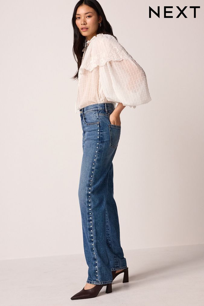 Women s Straight Leg Jeans Straight Fit Jeans Next UK