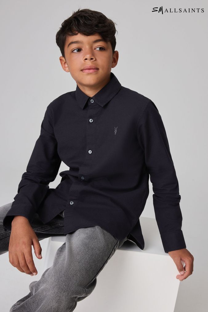 Boys Black Shirts Black Denim Plain Printed Shirts Next UK