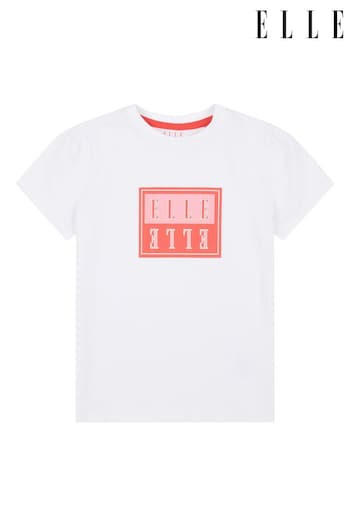 Elle Junior Girls White Block Logo T-Shirt (N90145) | £13 - £16