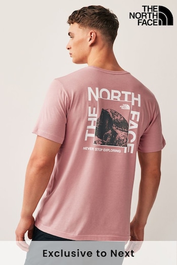 Womens Pink Sweatshirt Dress Rose Pink Half Dome Graphic Print T-Shirt (N90157) | £30