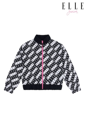ELLE Junior Girls Zip Through Black Sweatshirt (N90160) | £30 - £36