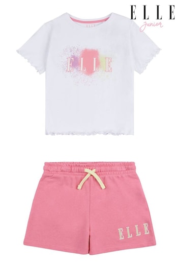 Elle Junior Cotton White T-Shirt and Shorts Set (N90171) | £25 - £30