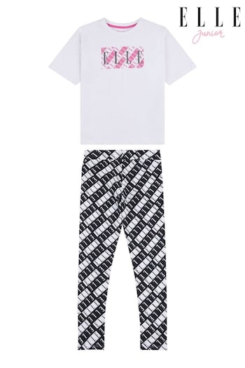 Elle Junior logo White T-Shirt and Leggings Set (N90176) | £25 - £30