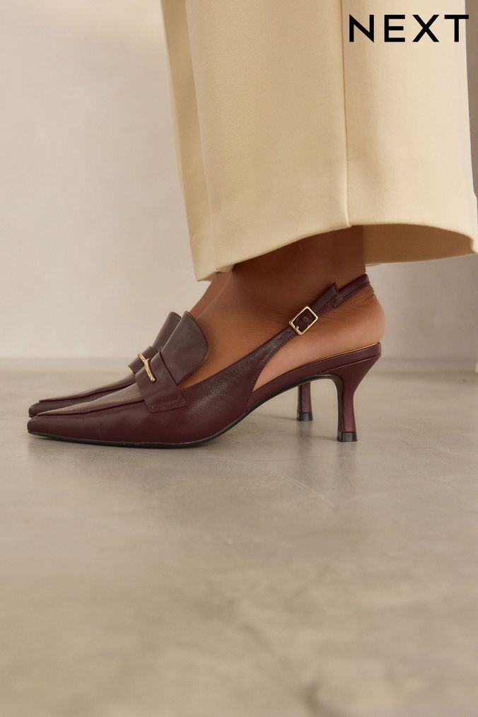Next heeled loafers hotsell