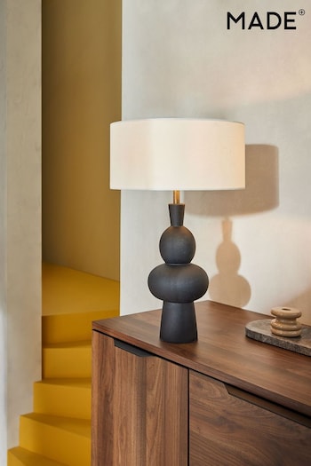 MADE.COM Black Freyja Ceramic Table Lamp (N90457) | £79