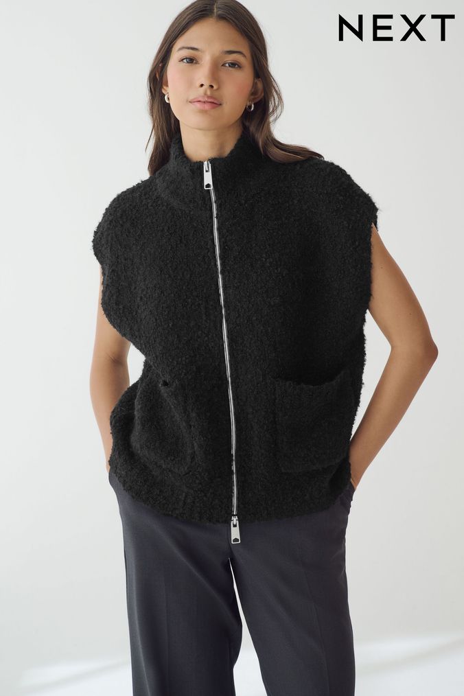 Womens black sports gilet hot sale