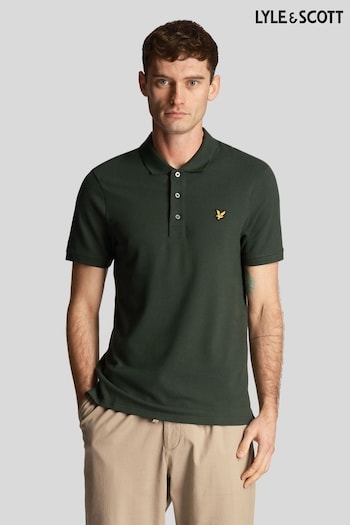 Lyle & Scott Green Plain Polo Shirt (N94841) | £55