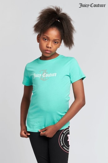 Juicy Couture Classic Fit Girls Diamante T-Shirt (N94862) | £30 - £36