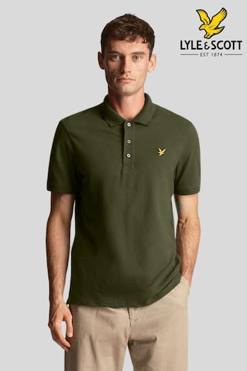Lyle & Scott Green Plain Polo Shirt (N94869) | £55