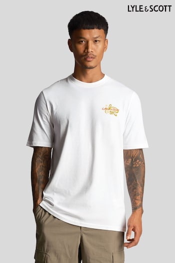 Lyle & Scott Graphic White T-Shirt (N94885) | £35