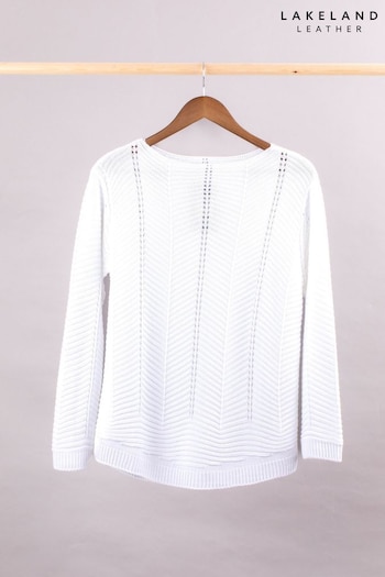 Lakeland Clothing Cleo Knitted White Jumper (N94902) | £30