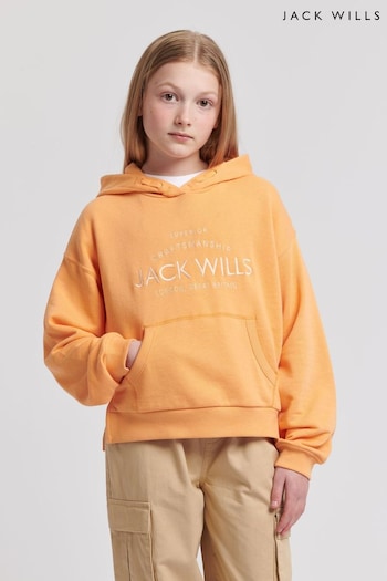 Jack Wills Loose Fit Girls Orange Huntston Hoodie (N94904) | £40 - £48